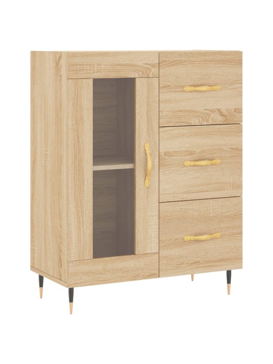 Augstais skapis, ozolkoka, 69,5x34x180 cm, inženierijas koks