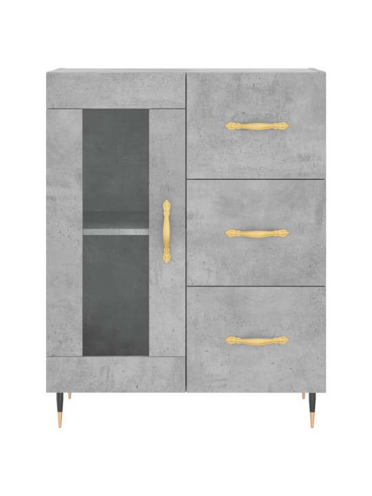 Augstais skapis, pelēks, 69,5x34x180 cm, inženierijas koks