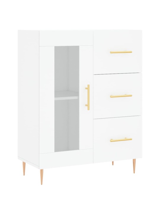 Augstais skapis, balts, 69,5x34x180 cm, inženierijas koks