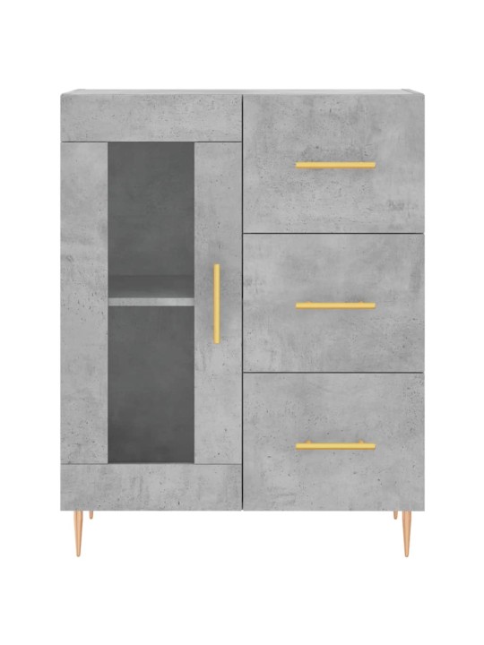 Augstais skapis, pelēks, 69,5x34x180 cm, inženierijas koks