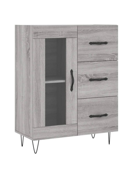 Augstais skapis, pelēks, 69,5x34x180 cm, inženierijas koks