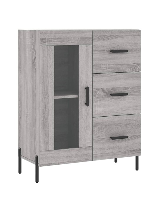 Augstais skapis, pelēks, 69,5x34x180 cm, inženierijas koks