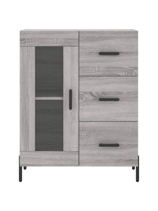 Augstais skapis, pelēks, 69,5x34x180 cm, inženierijas koks