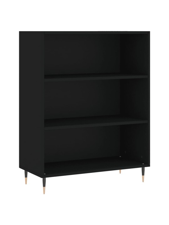 Augstais skapītis, 69,5x32,5x180 cm, inženierijas koks, melns