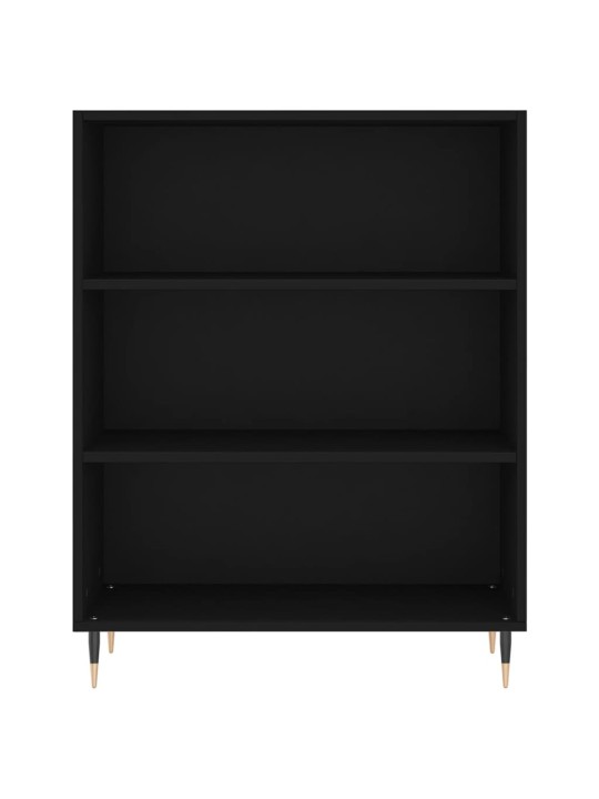 Augstais skapītis, 69,5x32,5x180 cm, inženierijas koks, melns