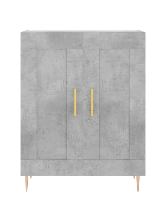Augstais skapis, pelēks, 69,5x34x180 cm, inženierijas koks