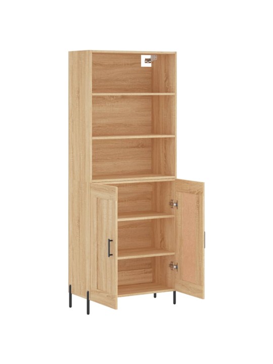 Augstais skapis, ozolkoka, 69,5x34x180 cm, inženierijas koks
