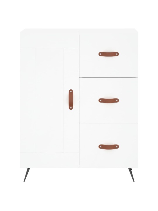 Augstais skapis, balts, 69,5x34x180 cm, inženierijas koks