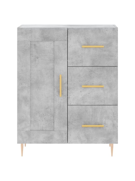 Augstais skapis, pelēks, 69,5x34x180 cm, inženierijas koks