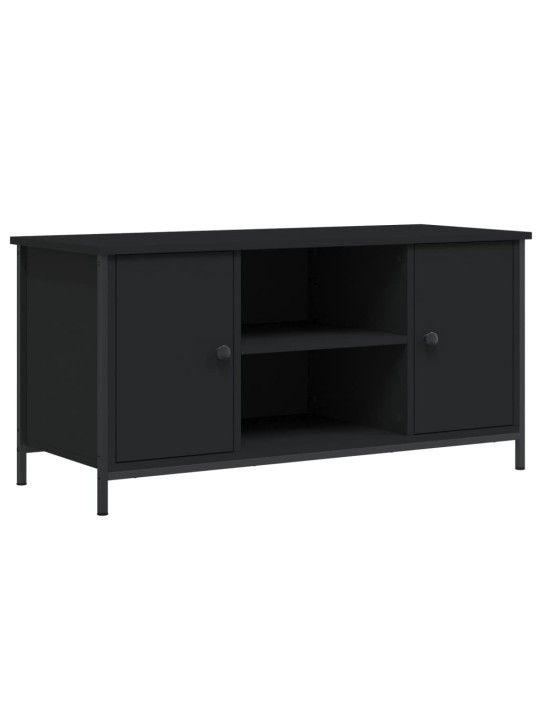 Tv skapītis, melns, 100x40x50 cm, inženierijas koks