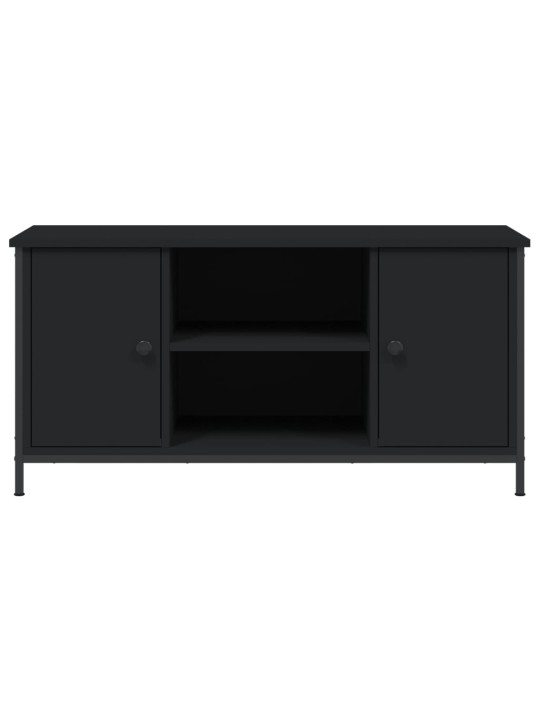 Tv skapītis, melns, 100x40x50 cm, inženierijas koks