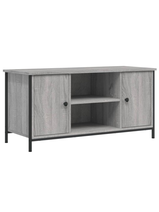 Tv skapītis, pelēka ozolkoka, 100x40x50 cm, inženierijas koks
