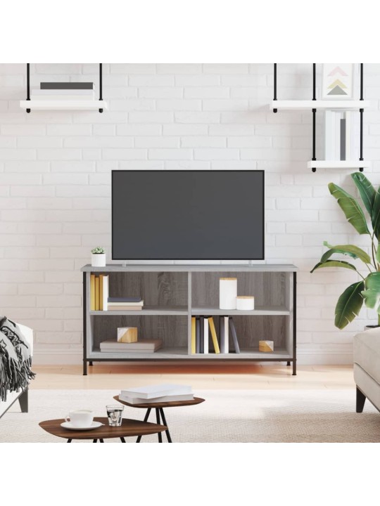 Tv skapītis, pelēka ozolkoka, 100x40x50 cm, inženierijas koks