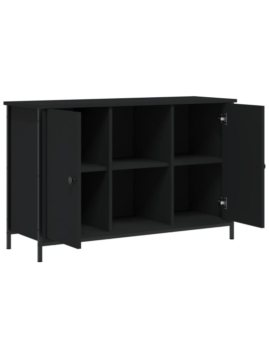 Tv skapītis, melns, 100x35x65 cm, inženierijas koks
