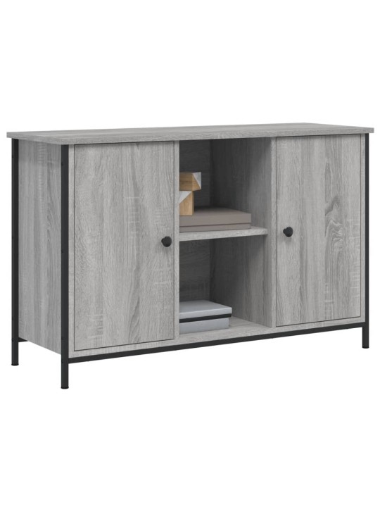 Tv skapītis, pelēka ozolkoka, 100x35x65 cm, inženierijas koks