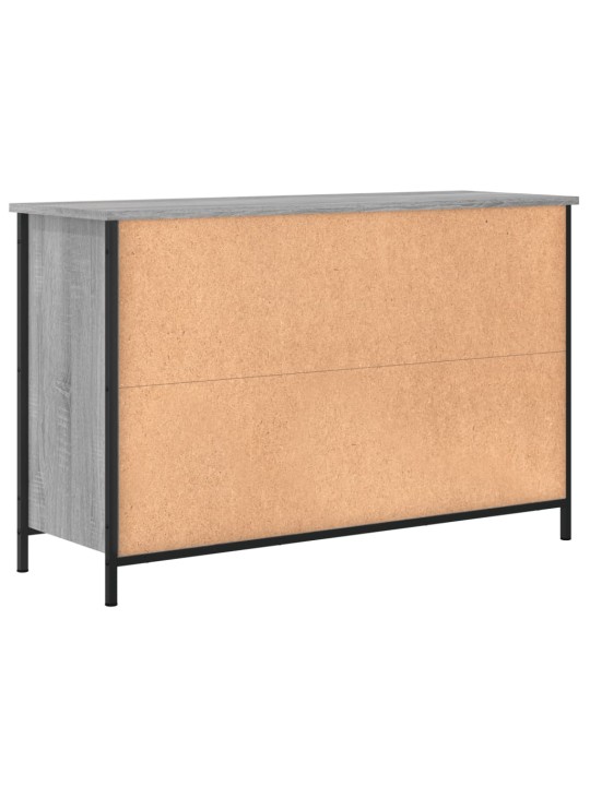 Tv skapītis, pelēka ozolkoka, 100x35x65 cm, inženierijas koks