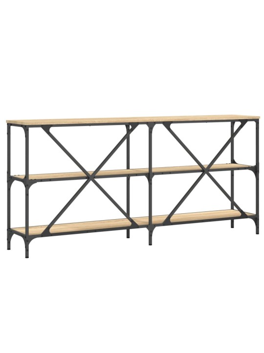 Konsoles galdiņš, ozola krāsa, 160x30x75 cm, inženierijas koks