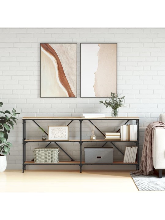 Konsoles galdiņš, ozola krāsa, 160x30x75 cm, inženierijas koks
