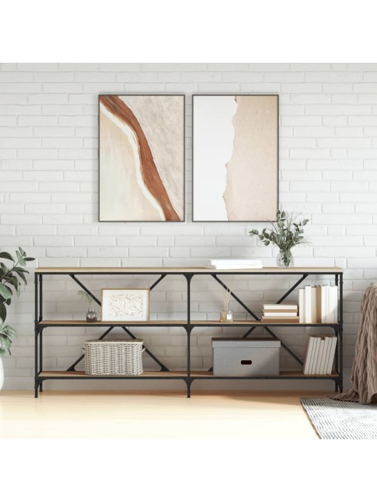 Konsoles galdiņš, ozola krāsa, 180x30x75 cm, inženierijas koks
