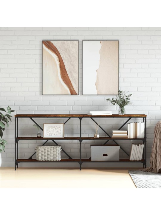 Konsoles galdiņš, ozola krāsa, 180x30x75 cm, inženierijas koks