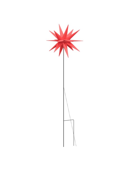 Ziemassvētku lampas ar led un mietiņu, 3 gab., sarkanas, 57 cm