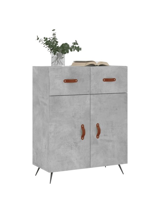 Kumode, betona pelēka, 69,5x34x90 cm, inženierijas koks