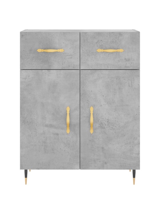 Kumode, betona pelēka, 69,5x34x90 cm, inženierijas koks