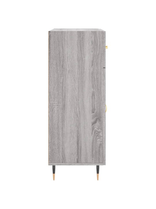 Kumode, pelēka ozolkoka, 69,5x34x90 cm, inženierijas koks