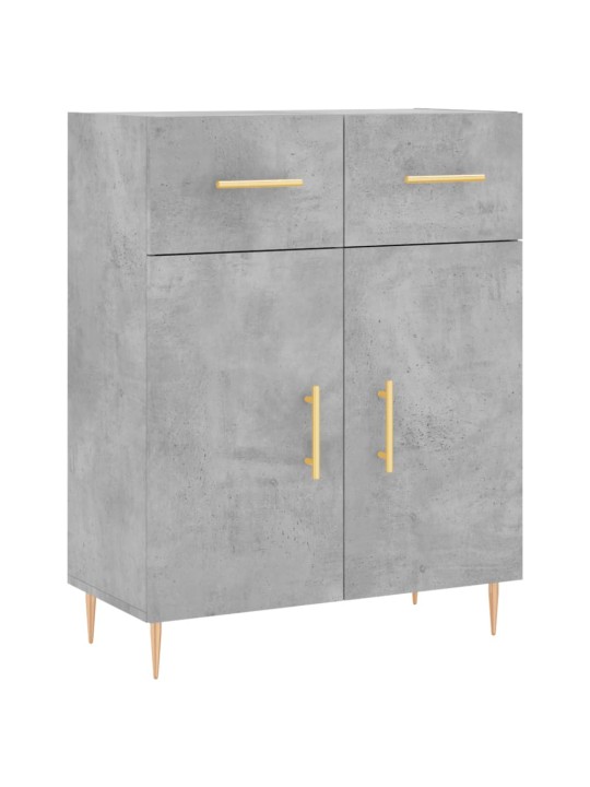 Kumode, betona pelēka, 69,5x34x90 cm, inženierijas koks