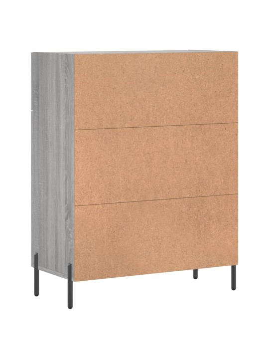 Kumode, pelēka ozolkoka, 69,5x34x90 cm, inženierijas koks