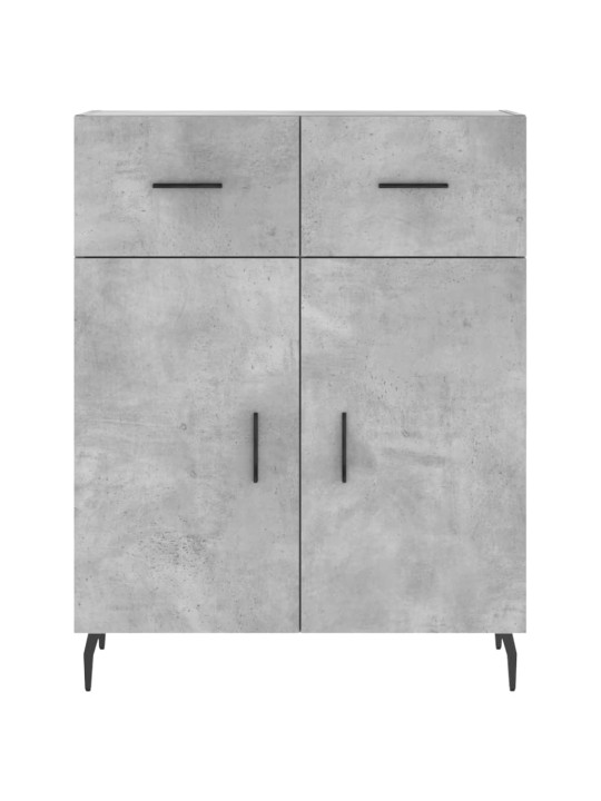Kumode, betona pelēka, 69,5x34x90 cm, inženierijas koks