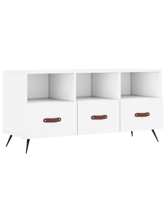 Tv skapītis, balts, 102x36x50 cm, inženierijas koks