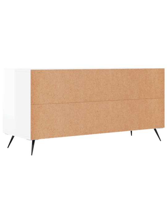 Tv skapītis, spīdīgi balts, 102x36x50 cm, inženierijas koks