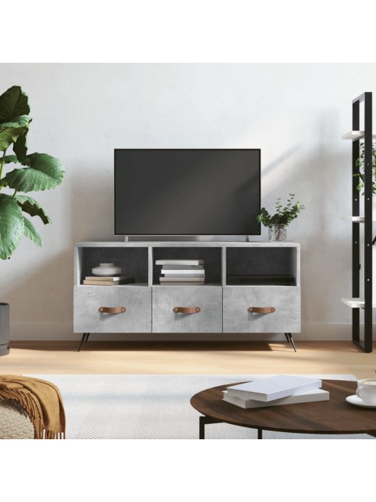 Tv skapītis, betona pelēks, 102x36x50 cm, inženierijas koks