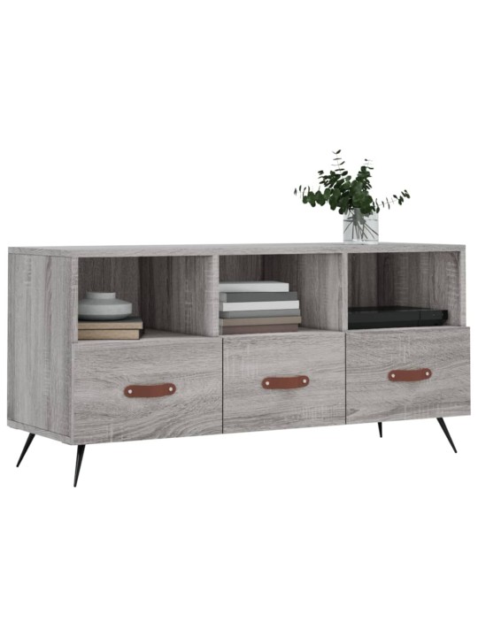 Tv skapītis, pelēka ozolkoka, 102x36x50 cm, inženierijas koks