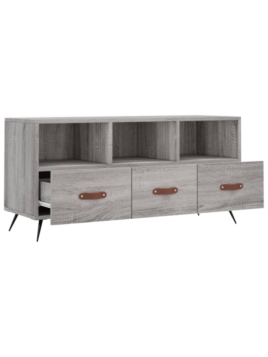 Tv skapītis, pelēka ozolkoka, 102x36x50 cm, inženierijas koks