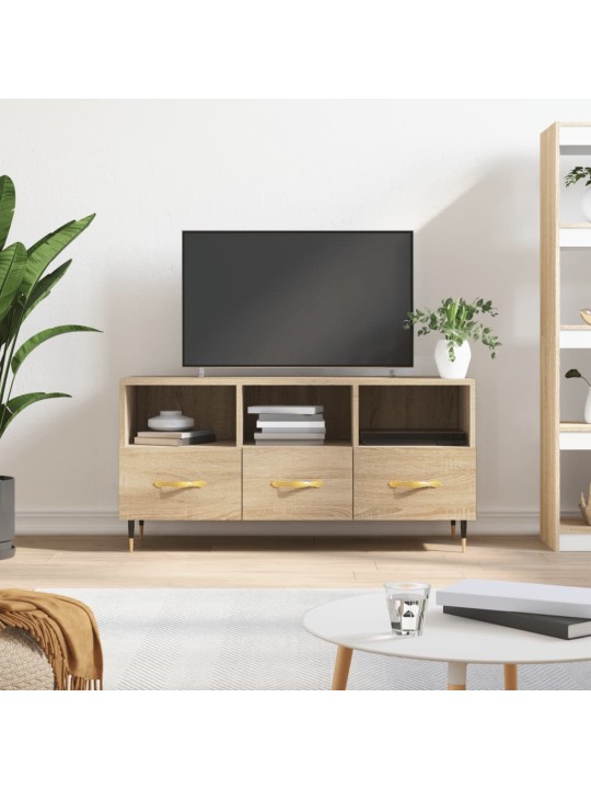 Tv skapītis, ozolkoka krāsa, 102x36x50 cm, inženierijas koks