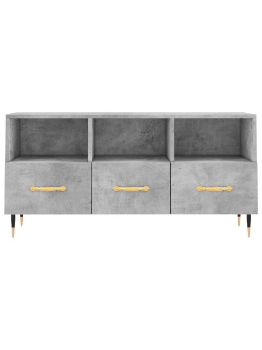 Tv skapītis, betona pelēks, 102x36x50 cm, inženierijas koks