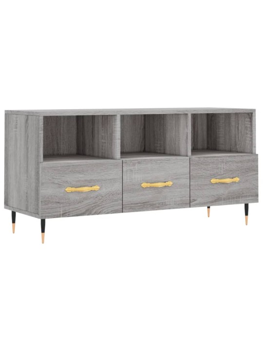 Tv skapītis, pelēka ozolkoka, 102x36x50 cm, inženierijas koks