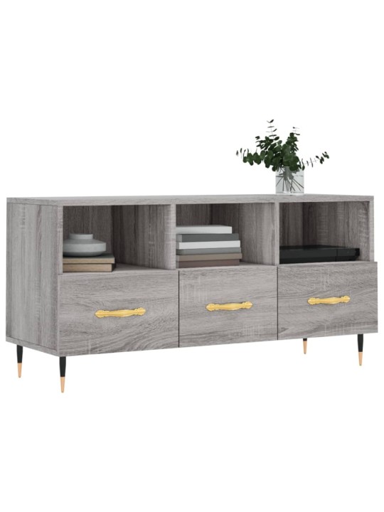 Tv skapītis, pelēka ozolkoka, 102x36x50 cm, inženierijas koks