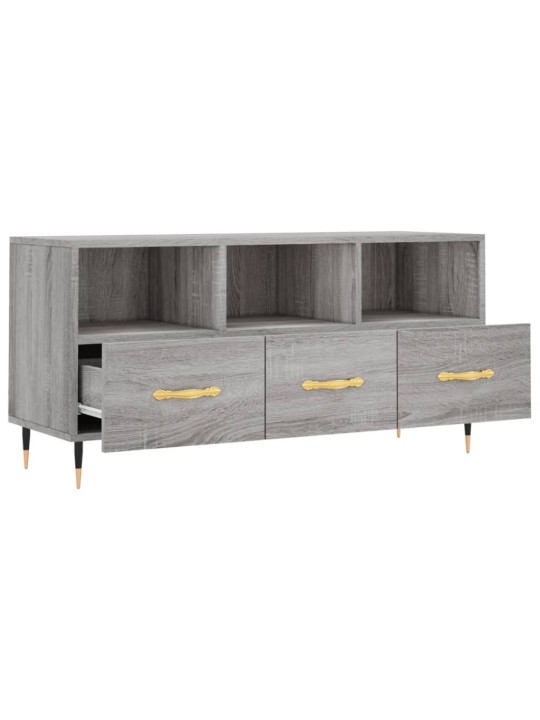 Tv skapītis, pelēka ozolkoka, 102x36x50 cm, inženierijas koks