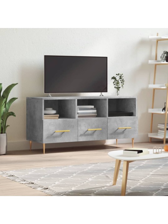 Tv skapītis, betona pelēks, 102x36x50 cm, inženierijas koks