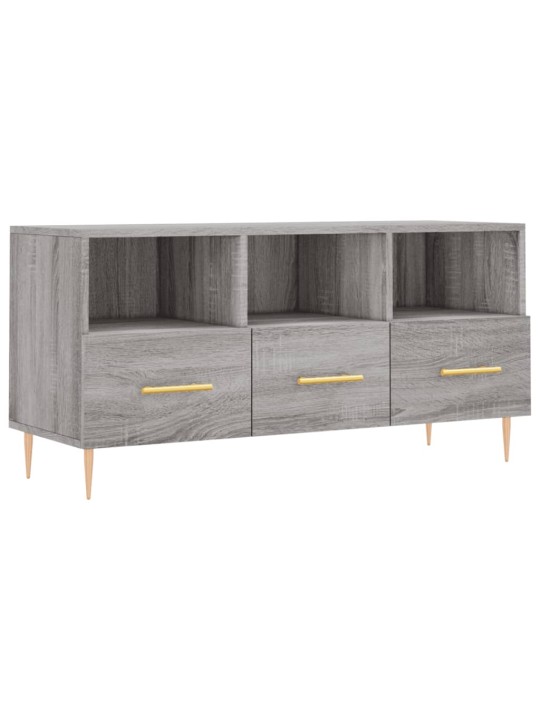 Tv skapītis, pelēka ozolkoka, 102x36x50 cm, inženierijas koks