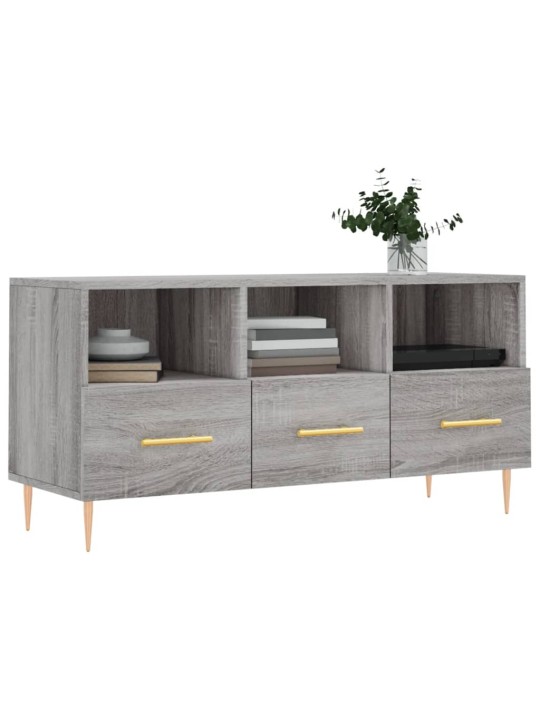 Tv skapītis, pelēka ozolkoka, 102x36x50 cm, inženierijas koks