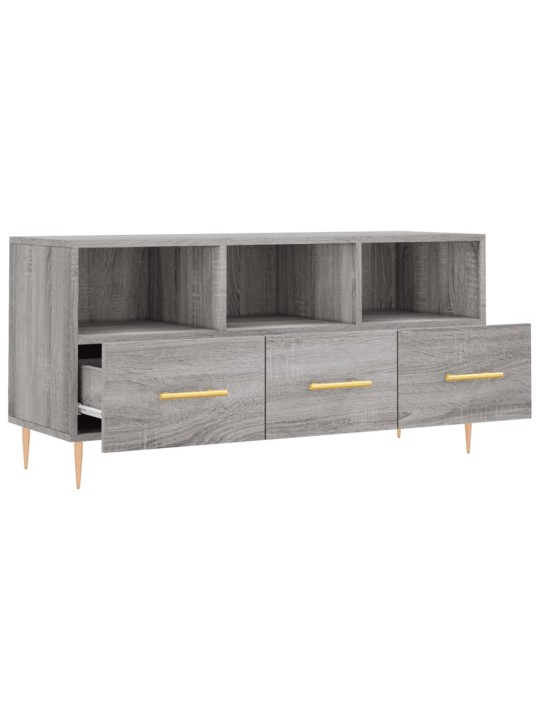 Tv skapītis, pelēka ozolkoka, 102x36x50 cm, inženierijas koks