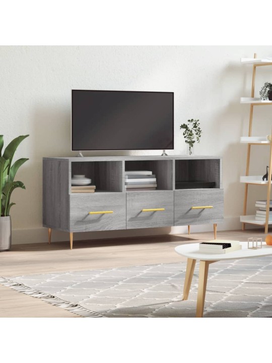 Tv skapītis, pelēka ozolkoka, 102x36x50 cm, inženierijas koks