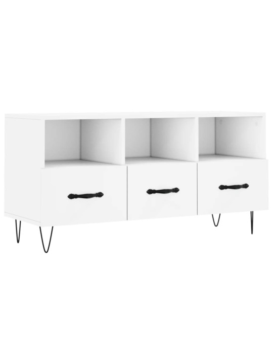 Tv skapītis, balts, 102x36x50 cm, inženierijas koks