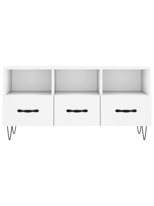 Tv skapītis, balts, 102x36x50 cm, inženierijas koks