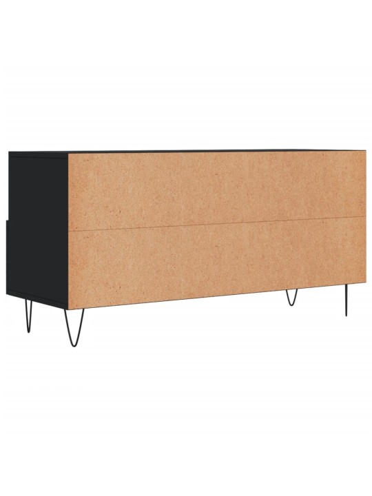 Tv skapītis, melns, 102x36x50 cm, inženierijas koks