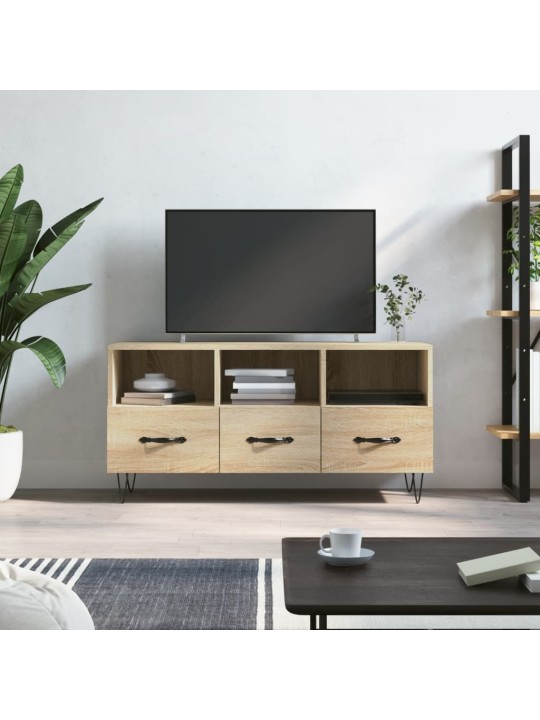 Tv skapītis, ozolkoka krāsa, 102x36x50 cm, inženierijas koks